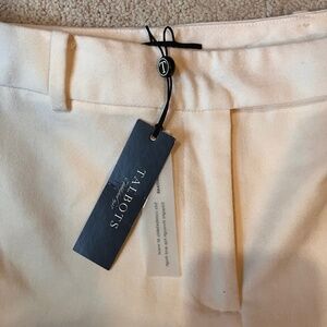 Cream wool Talbot’s Heritage trouser, petite